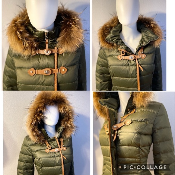 NWT WOMEN DOWN PARKA PUFFER WINTER JACKET REAL RACCOON FUR TRIMMED HOOD COAT‎ - Picture 5 of 13
